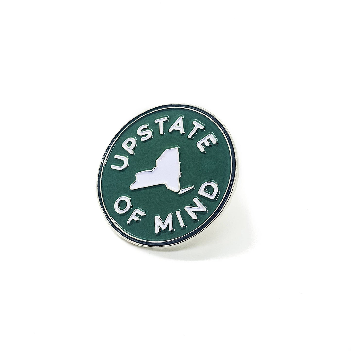 Upstate of Mind Enamel Pin - Green/White