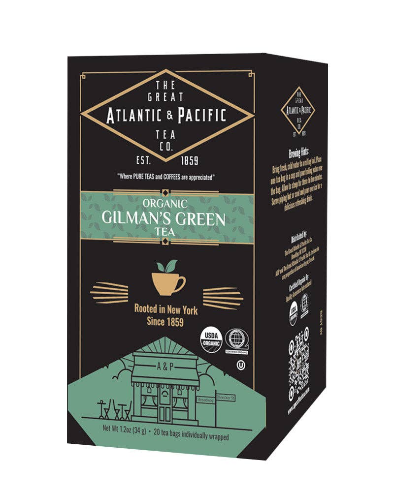 A&P Gilman's Green Tea, 20 Count Organic