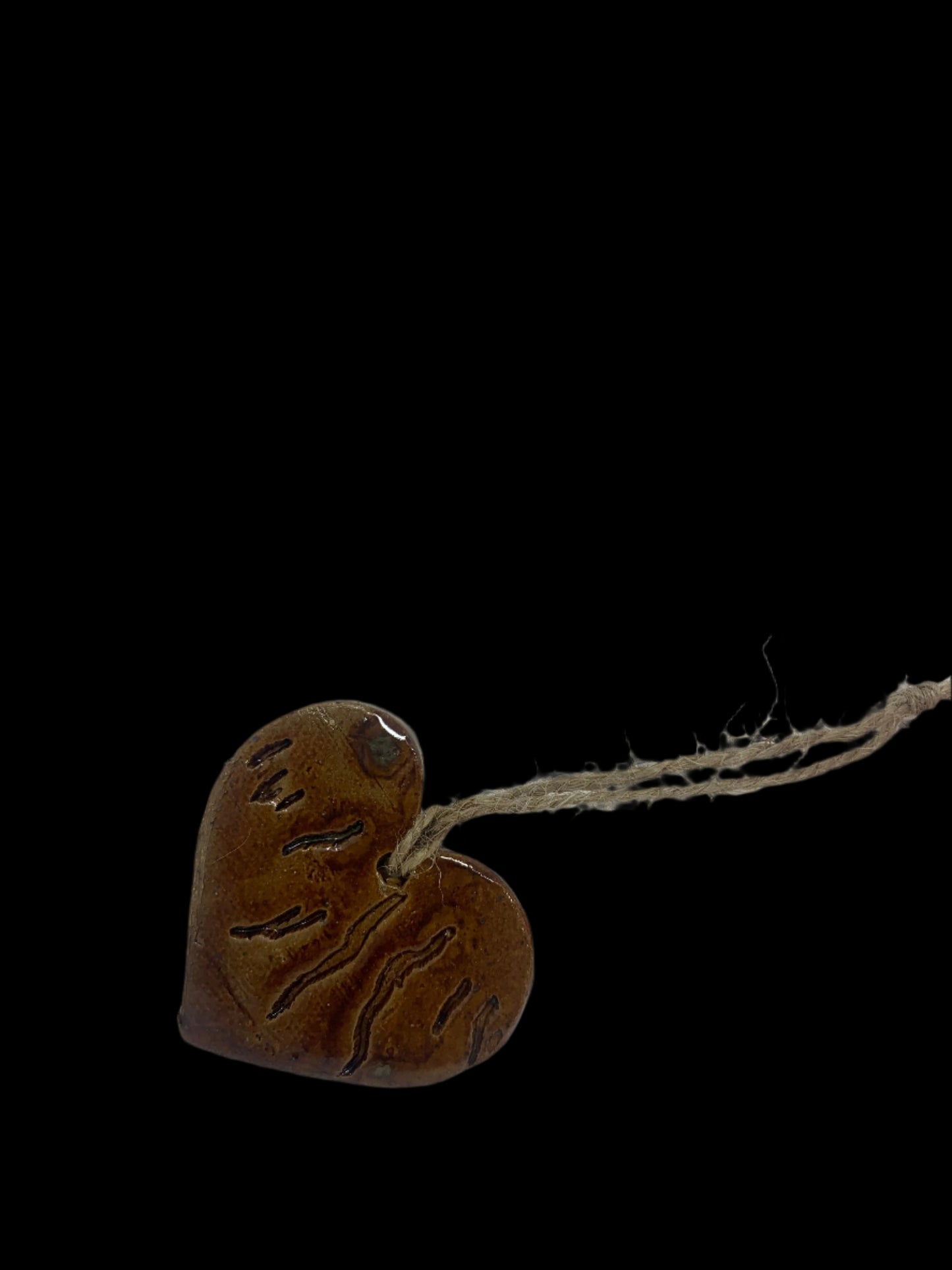 Finger Lakes Heart Pottery Ornaments