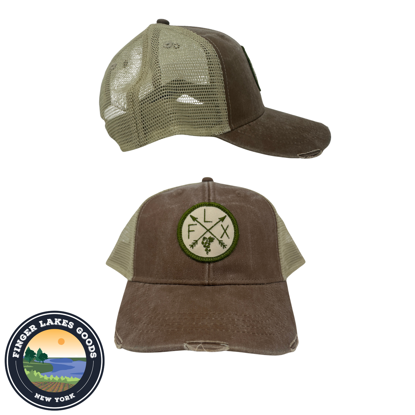 Finger Lakes Distressed Hat - NY Grapes