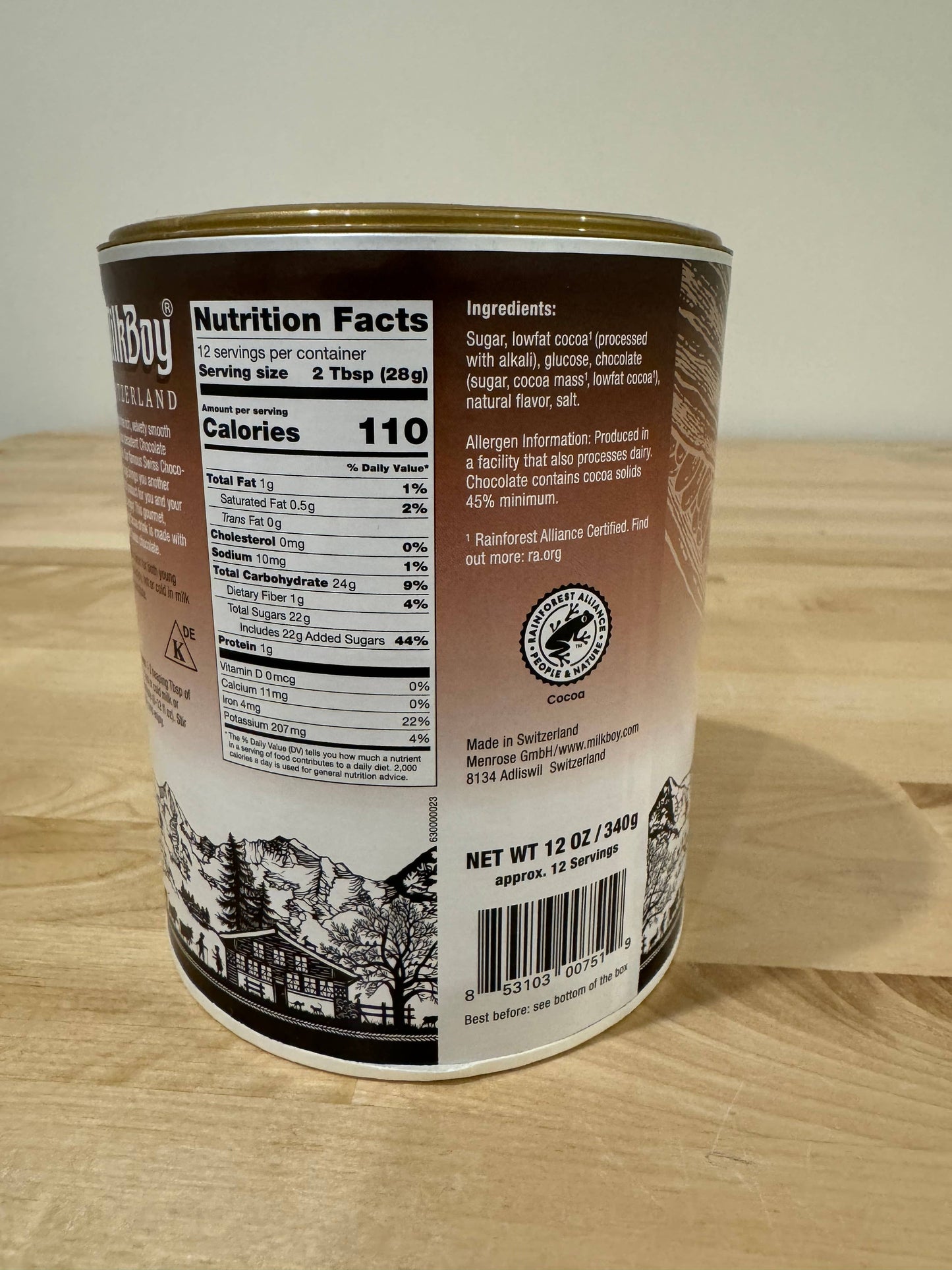 Milkboy Swiss Hot Cocoa 12oz. - 100% Natural