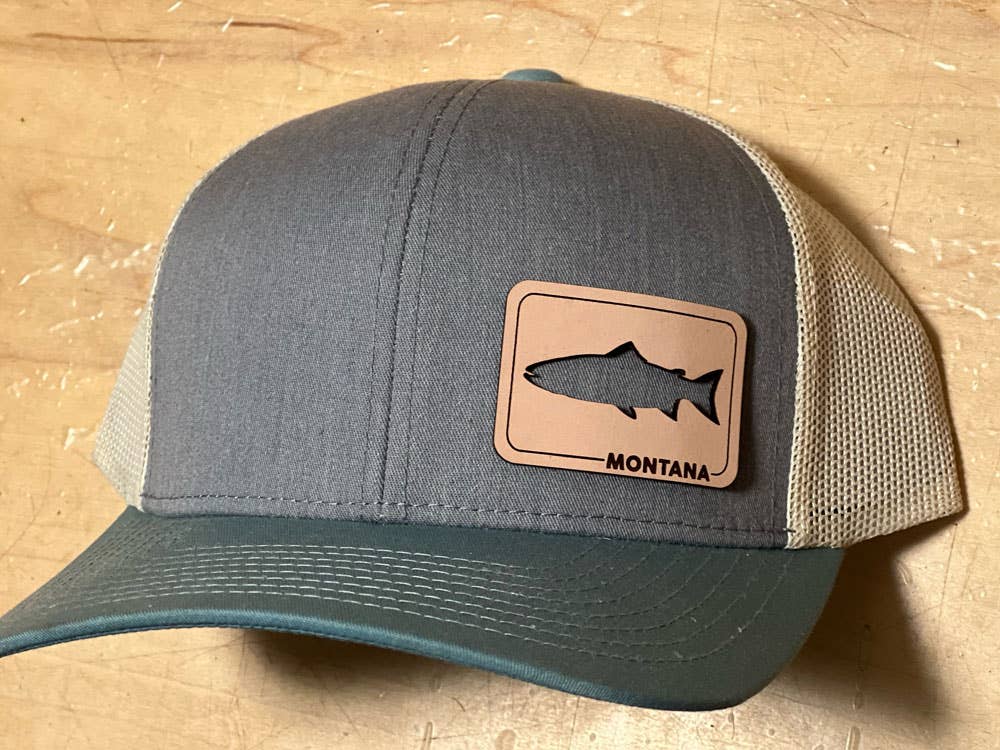 Finger Lakes Fish Leather Patch Hat