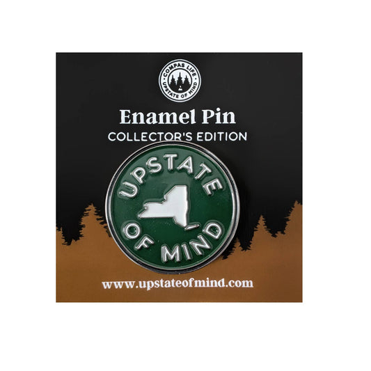 Upstate of Mind Enamel Pin - Green/White