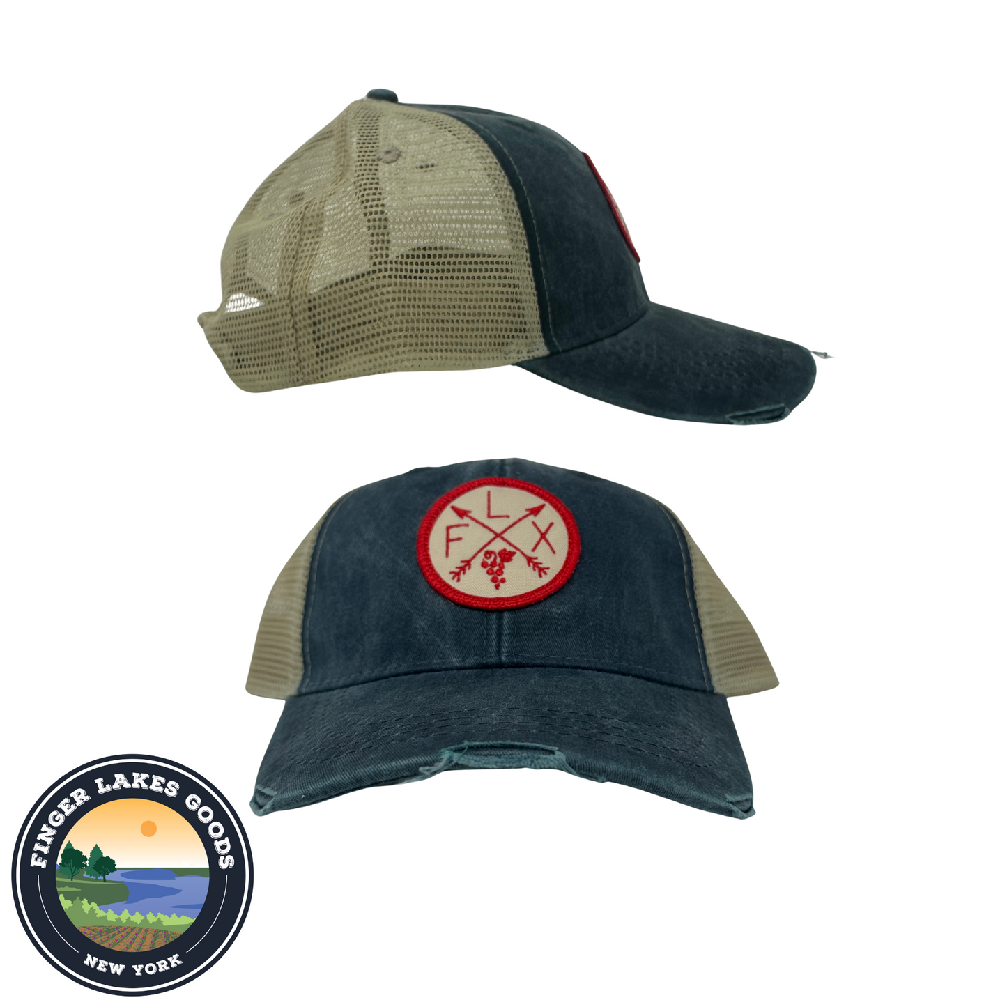 Finger Lakes Distressed Hat - NY Grapes
