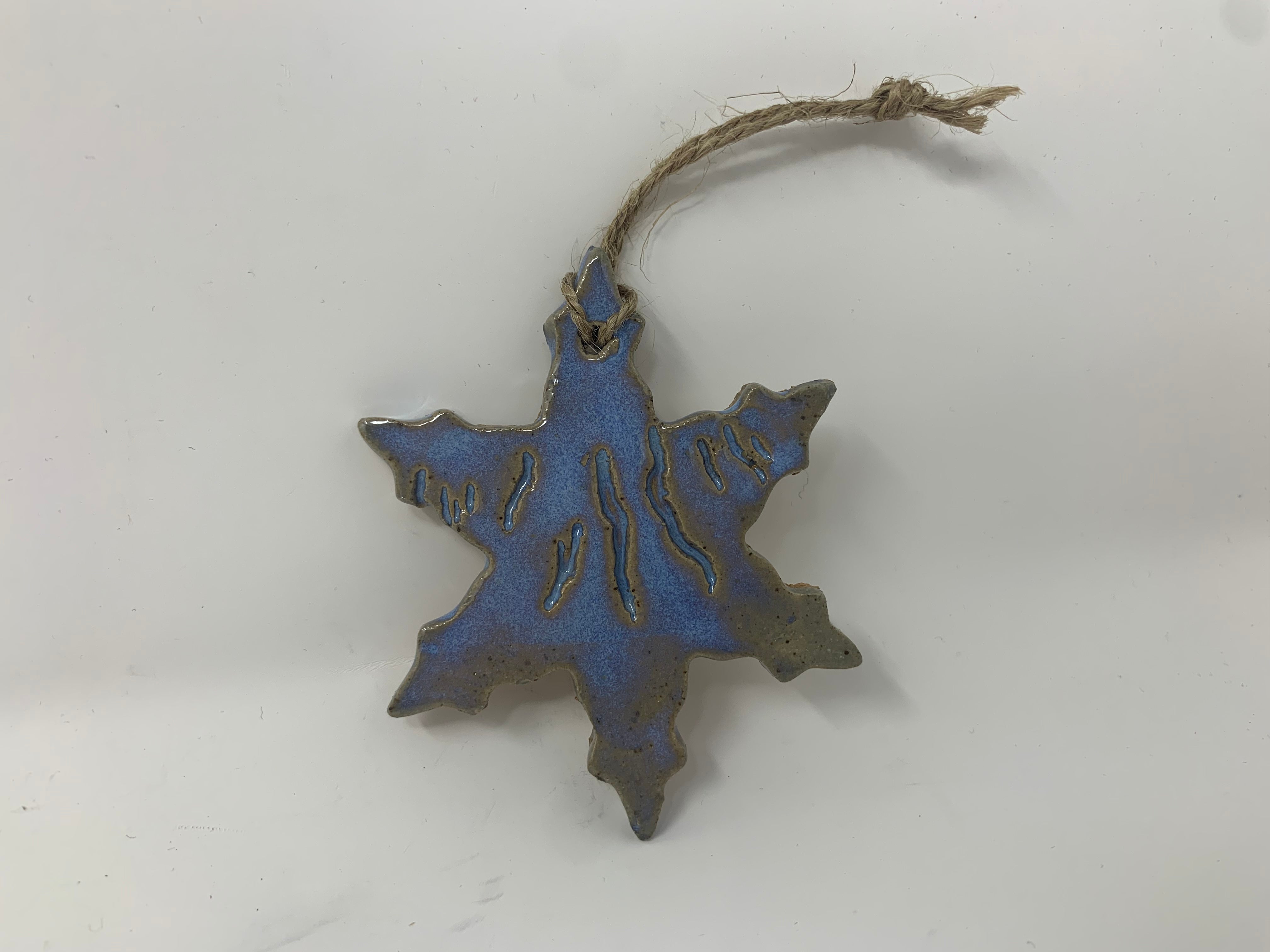Finger Lakes Snowflake Pottery Ornament