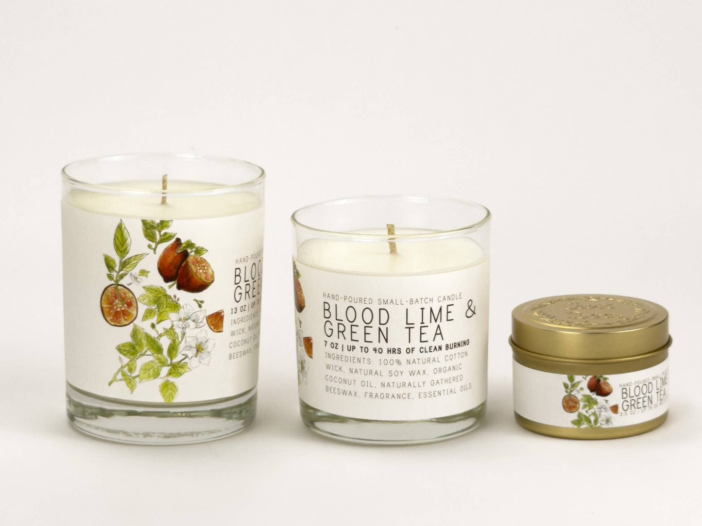 Blood Lime & Green Tea - Medium Glass