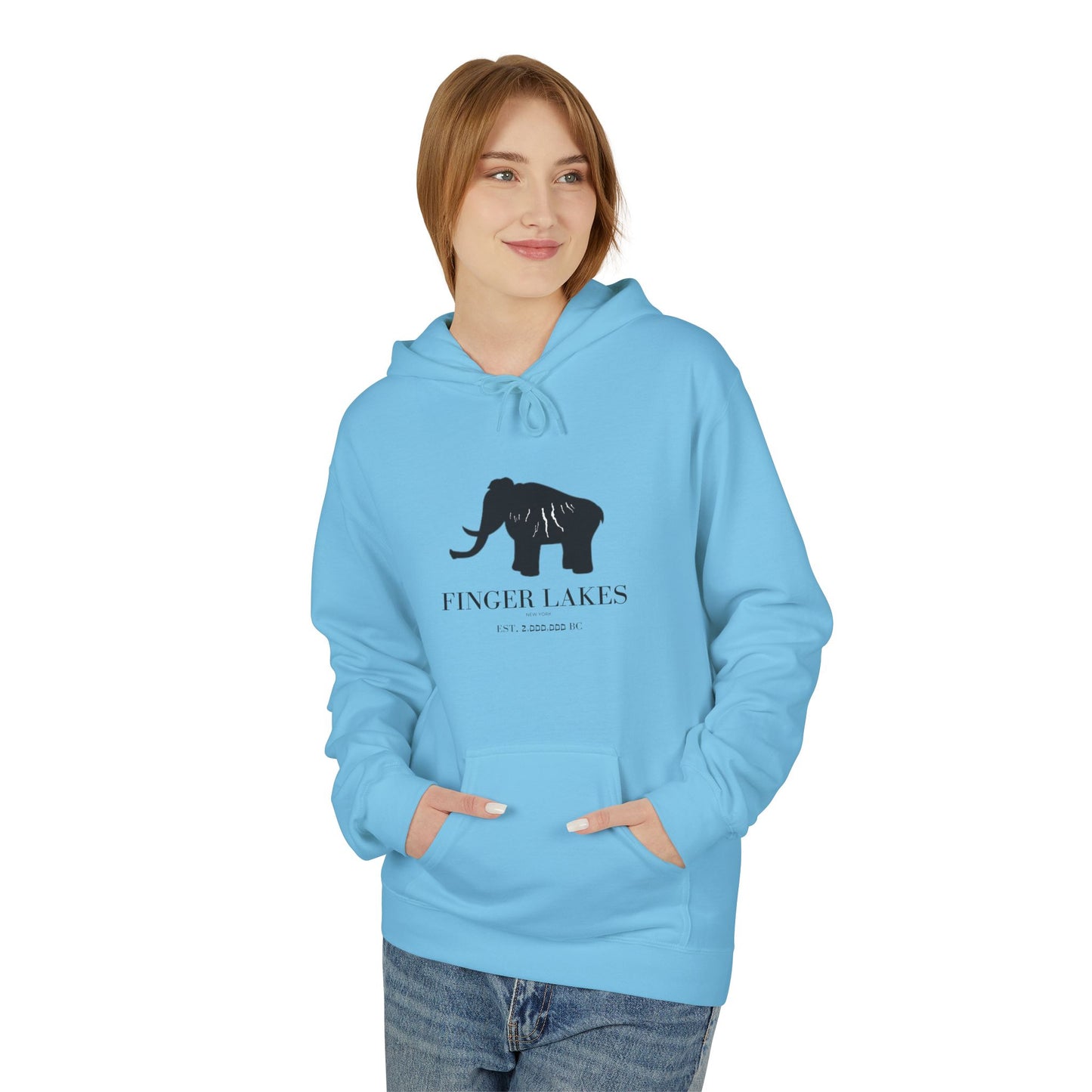 Finger Lakes Bear Hoodie — Minimal Black Bear Graphic Sweatshirt
