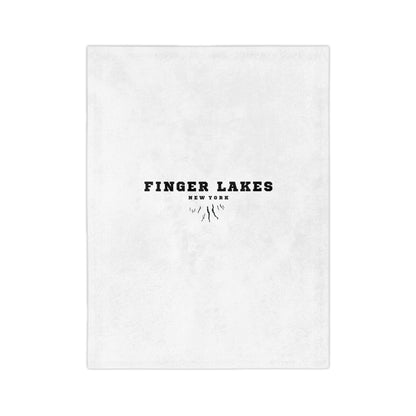 Finger Lakes New York Velveteen Microfiber Blanket