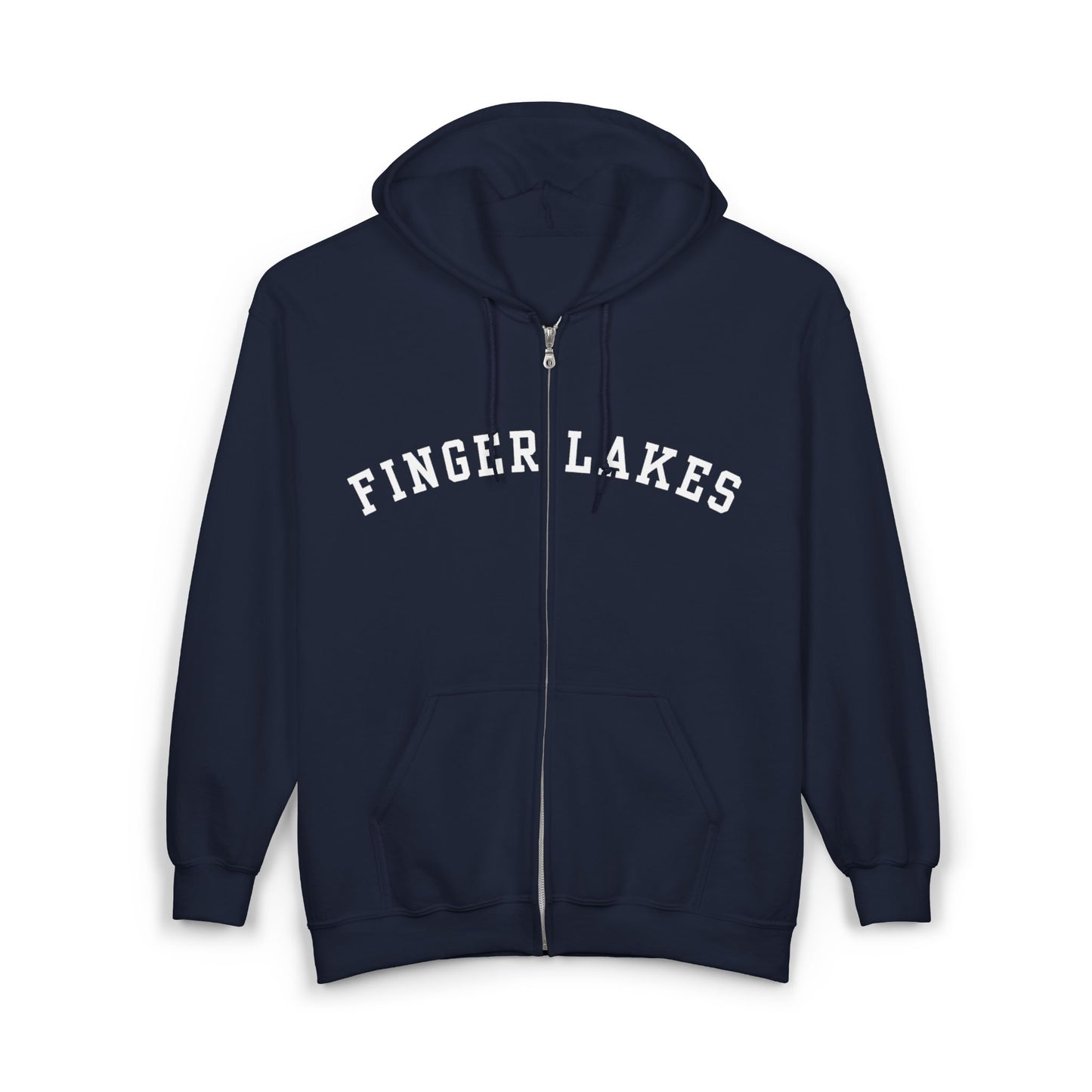 Finger Lakes Unisex Zip Hoodie, Cozy Sweatshirt for Outdoor Adventures, Perfect Gift for Nature Lovers, Casual Wear, Travel Souvenir