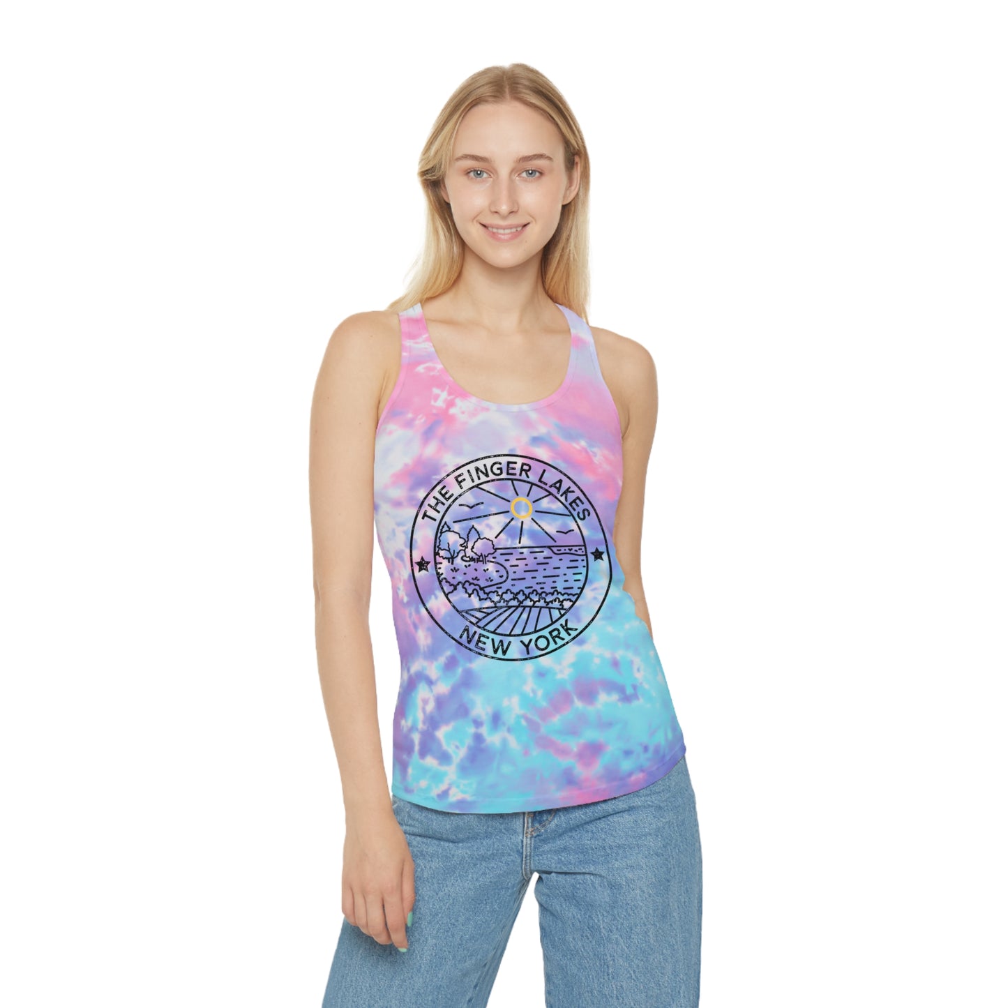 Finger Lakes Tie Dye Racerback Tank Top