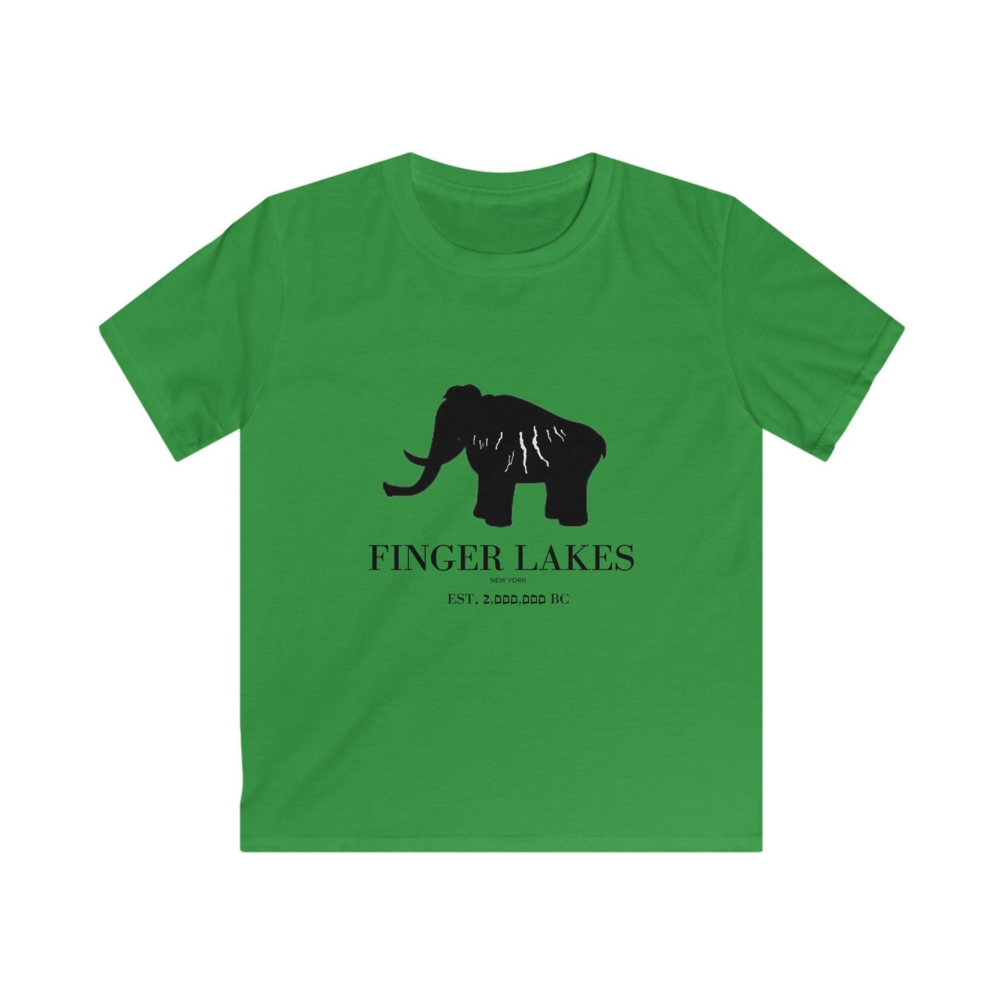 Finger Lakes Mammoth Silhouette Kids T-Shirt