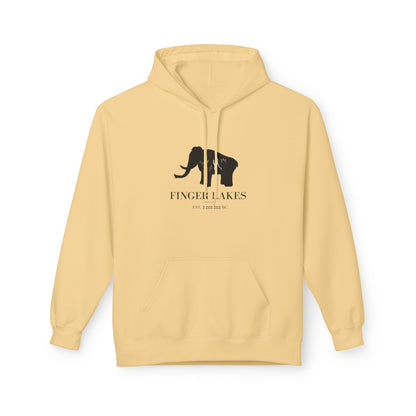 Finger Lakes Bear Hoodie — Minimal Black Bear Graphic Sweatshirt