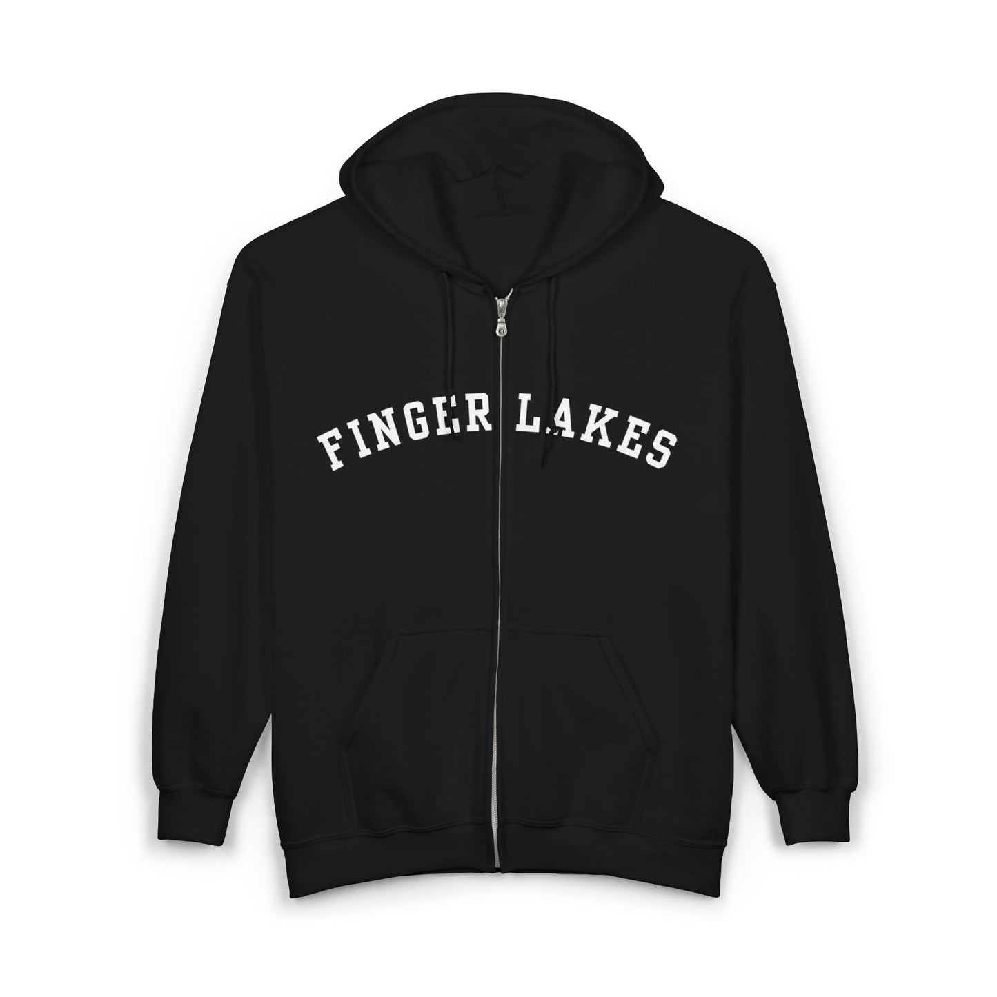 Finger Lakes Unisex Zip Hoodie, Cozy Sweatshirt for Outdoor Adventures, Perfect Gift for Nature Lovers, Casual Wear, Travel Souvenir
