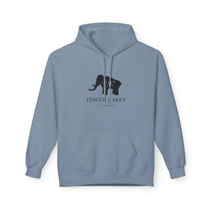 Finger Lakes Bear Hoodie — Minimal Black Bear Graphic Sweatshirt