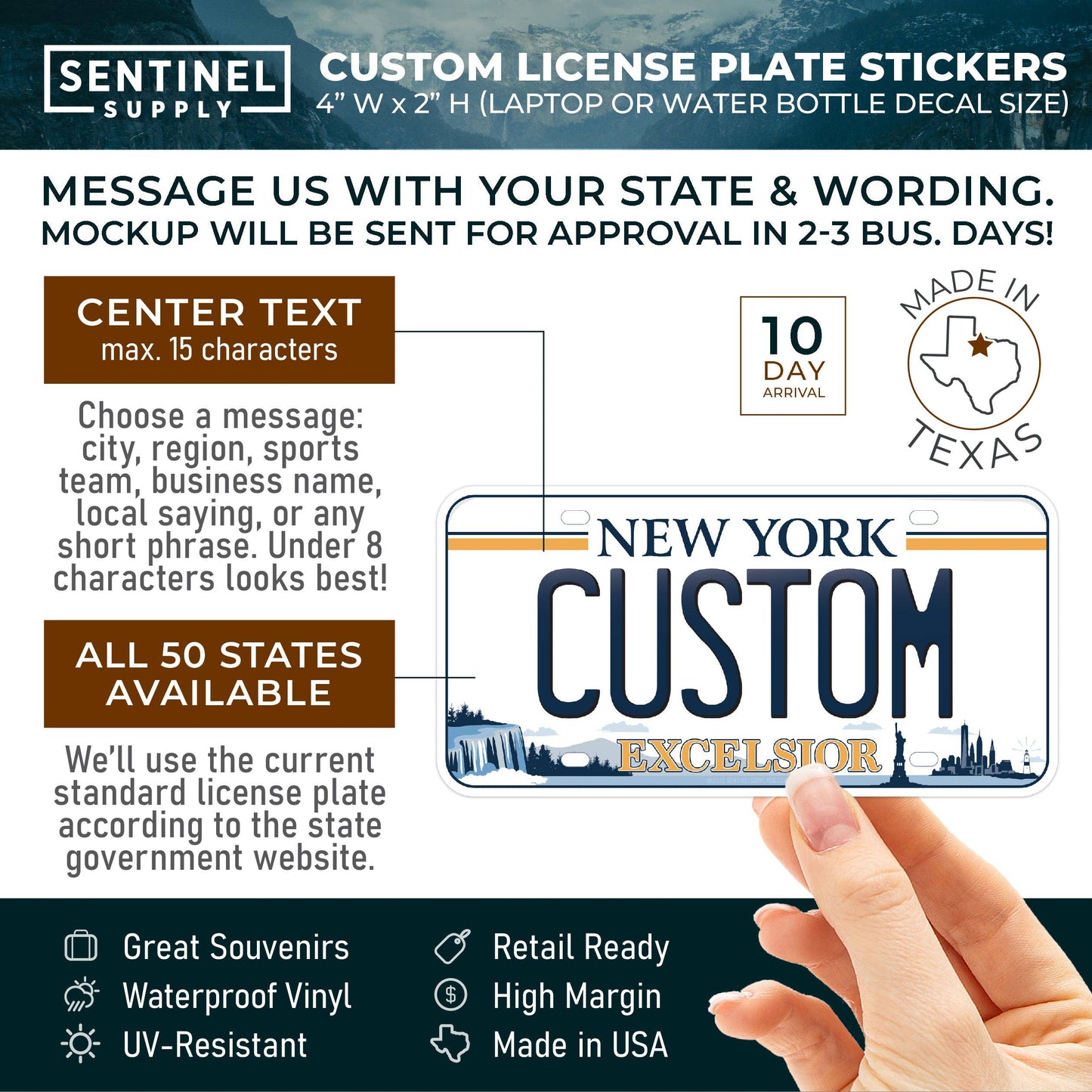 New York License Plate Stickers - 25+ Custom NY Decals