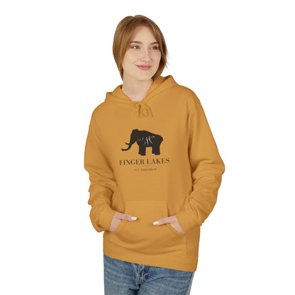 Finger Lakes Bear Hoodie — Minimal Black Bear Graphic Sweatshirt