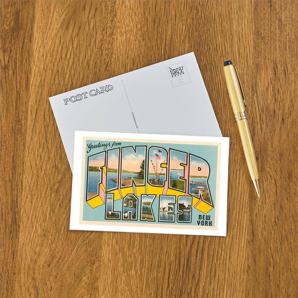 Greetings from Finger Lakes Blue Postcard