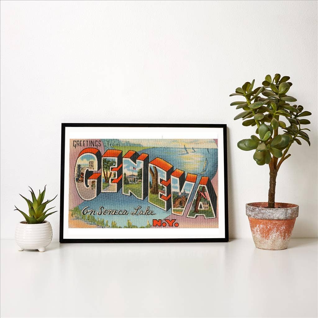 Greetings from Geneva, New York Art Print