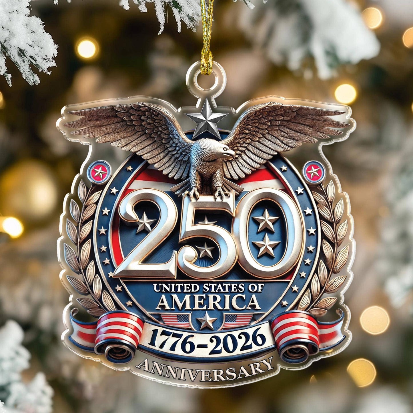 250th Anniversary Eagle Ornament, USA Freedom Ornament