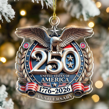 250th Anniversary Eagle Ornament, USA Freedom Ornament
