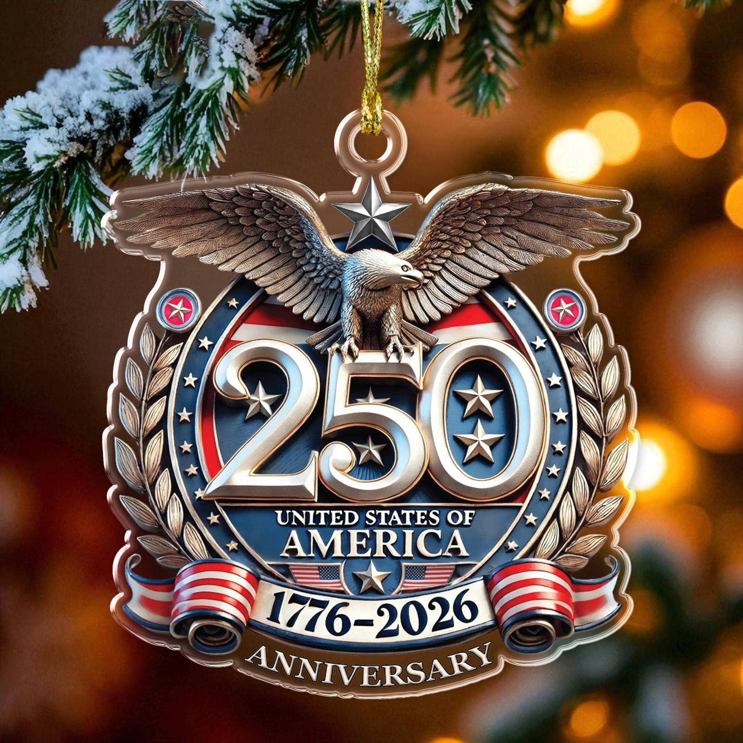 250th Anniversary Eagle Ornament, USA Freedom Ornament