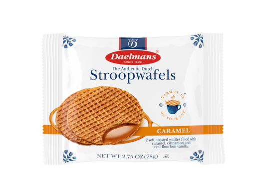 Daelmans Caramel Jumbo Stroopwafels 2pk (Case of 48)