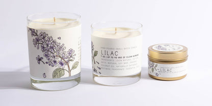 Lilac Candle - Medium Glass