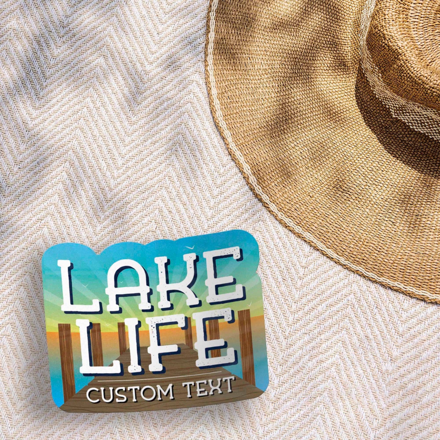 Custom Lake Life Sticker - Large Outdoors Name Drop Decal