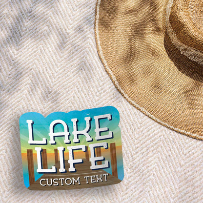 Custom Lake Life Sticker - Large Outdoors Name Drop Decal