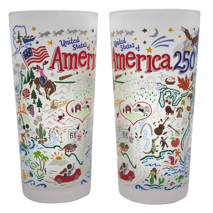 America 250 Drinking Glass