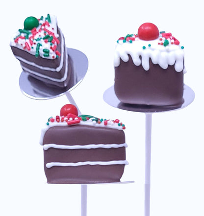 Slice of Cake Christmas Holiday Pops