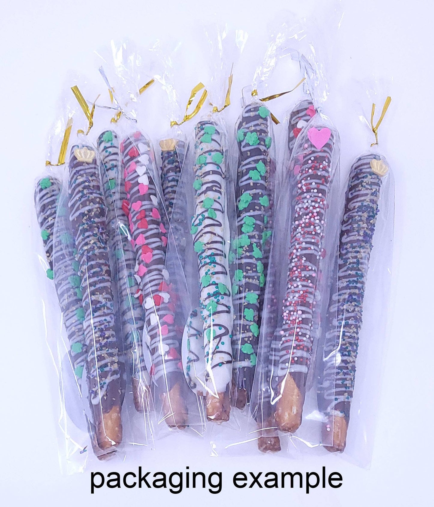 Chocolate Dipped Pretzel Rods - Valentine's Day