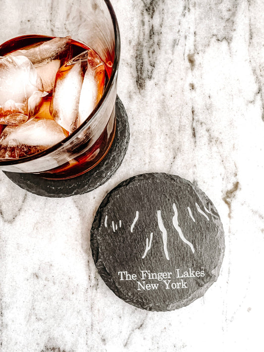 Finger Lakes Slate Coasters - Set of 4 Coasters