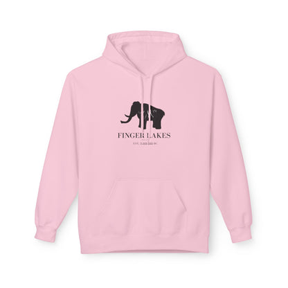 Finger Lakes Bear Hoodie — Minimal Black Bear Graphic Sweatshirt
