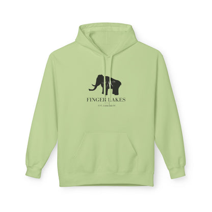 Finger Lakes Bear Hoodie — Minimal Black Bear Graphic Sweatshirt