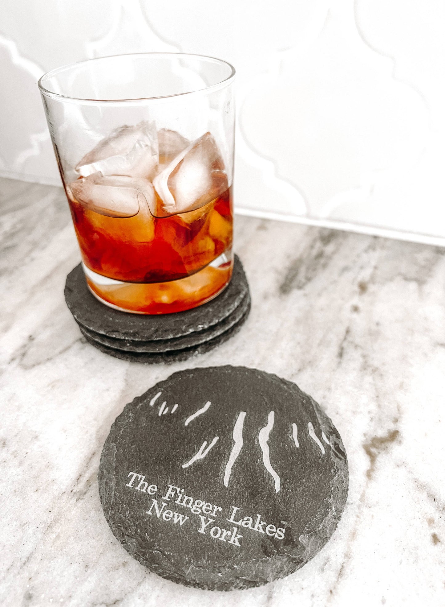 Finger Lakes Slate Coasters - Set of 4 Coasters