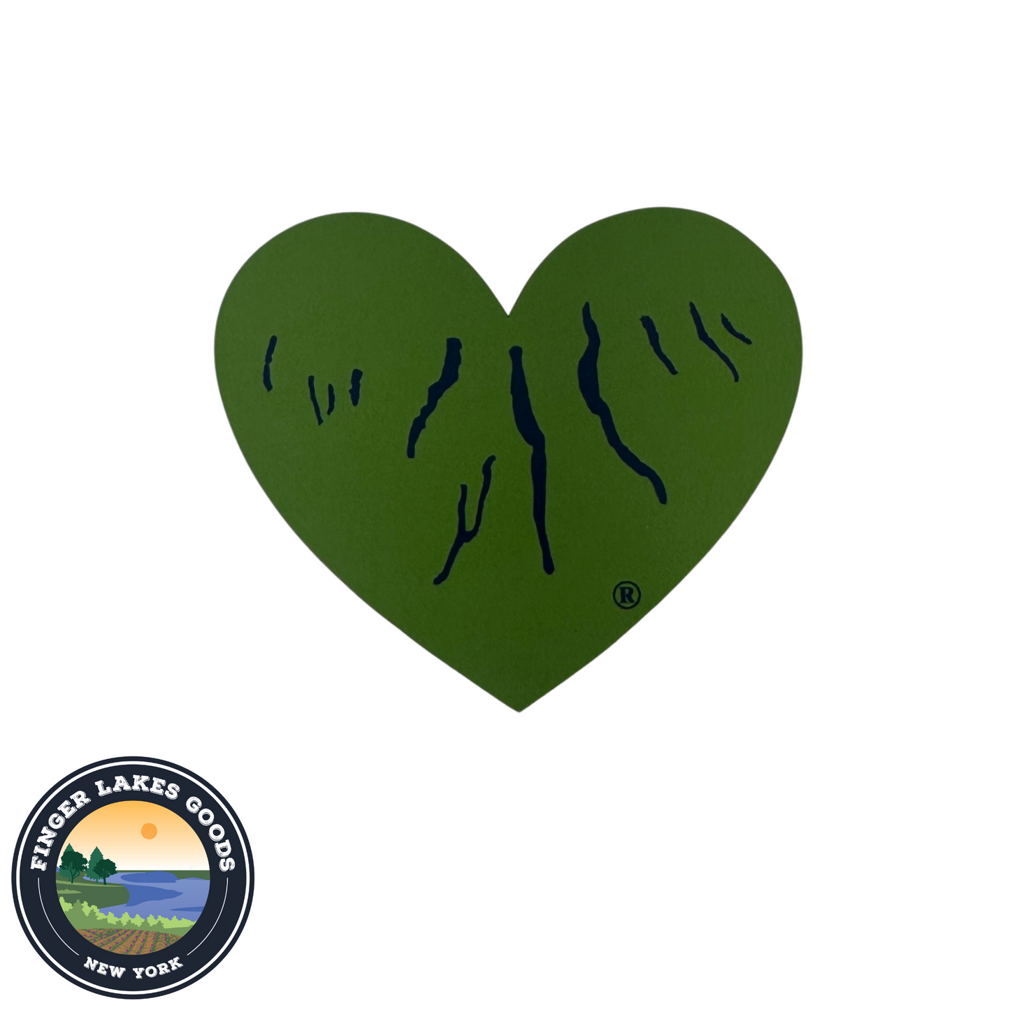 Green Heart Sticker or Magnet