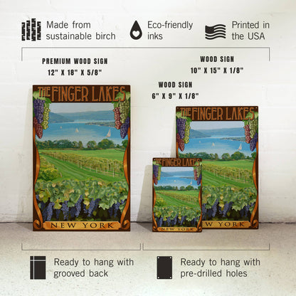 Finger Lakes Vineyards | Premium Wood Picture