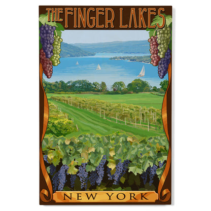 Finger Lakes Vineyards | Premium Wood Picture