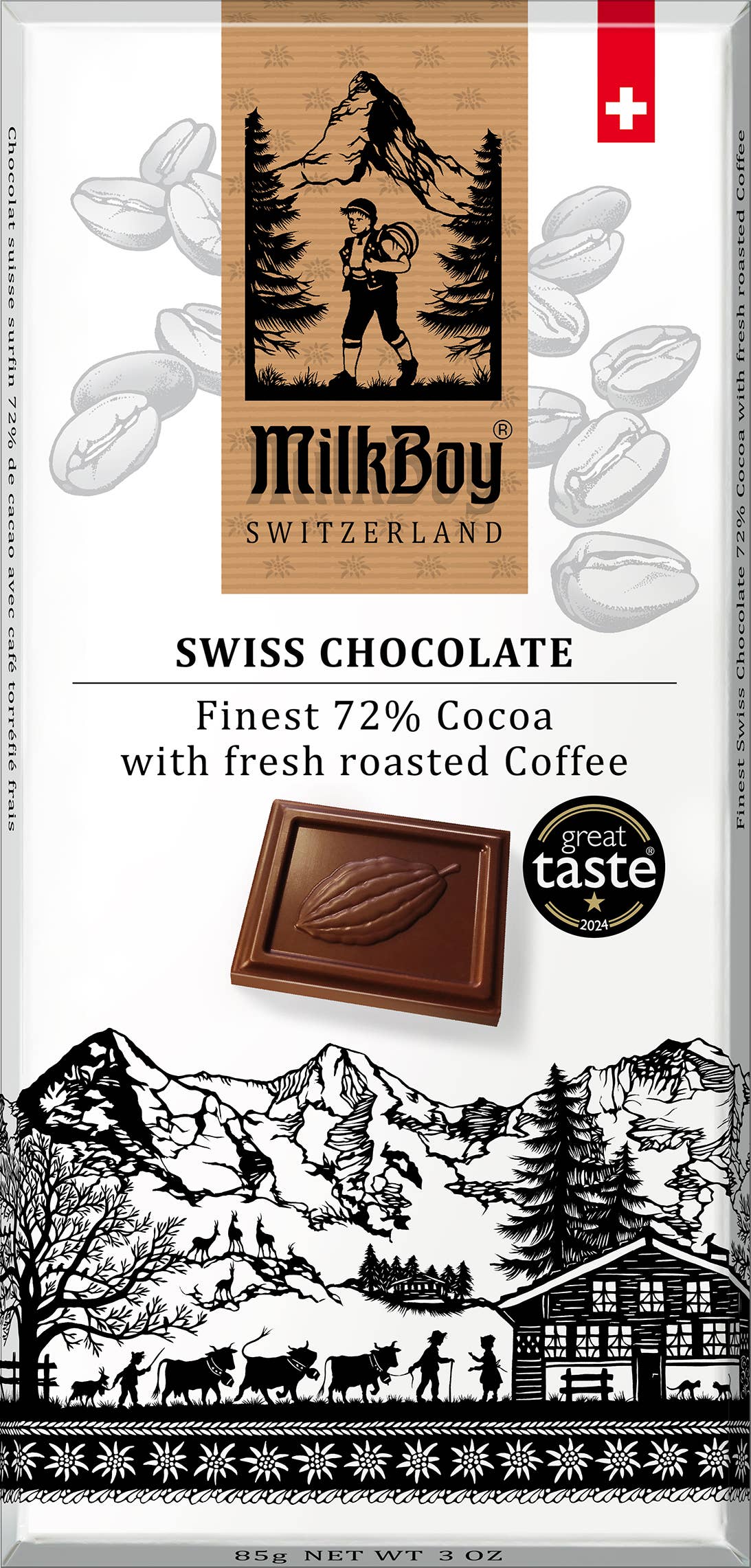 Milkboy 72% Cocoa with fresh roasted Coffee