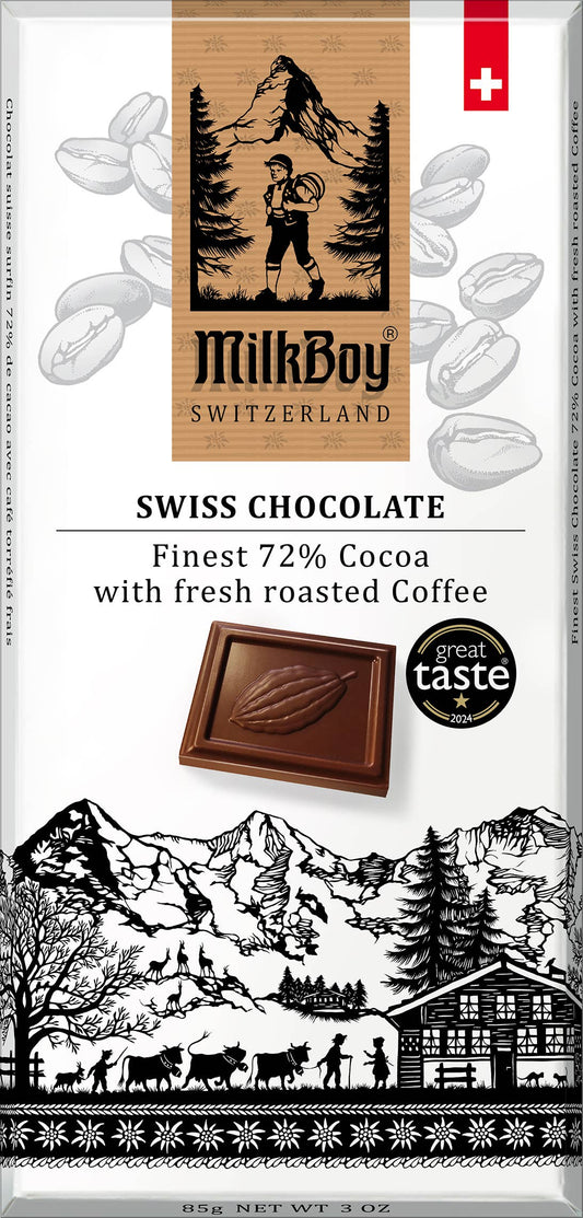 Milkboy 72% Cocoa with fresh roasted Coffee