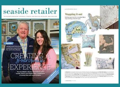 Seneca Lake New York Vintage Map Pillow