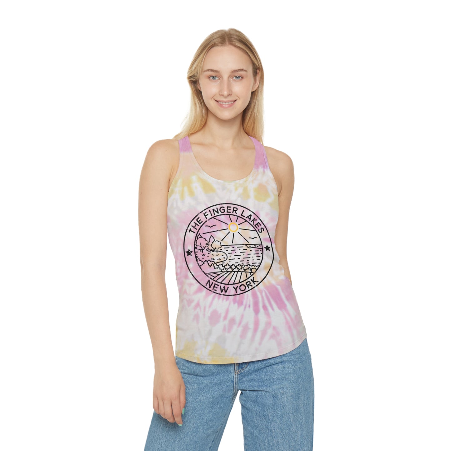 Finger Lakes Tie Dye Racerback Tank Top