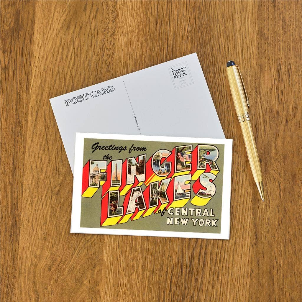 Greetings from the Finger Lakes Green Postcard