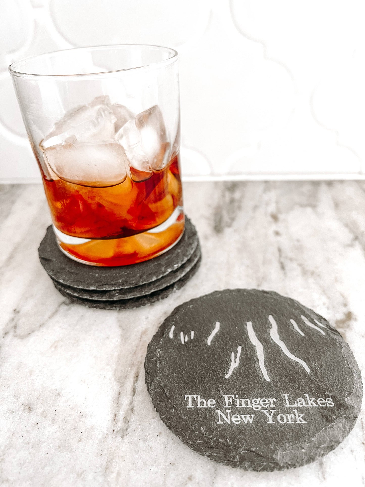 Finger Lakes Slate Coasters - Set of 4 Coasters