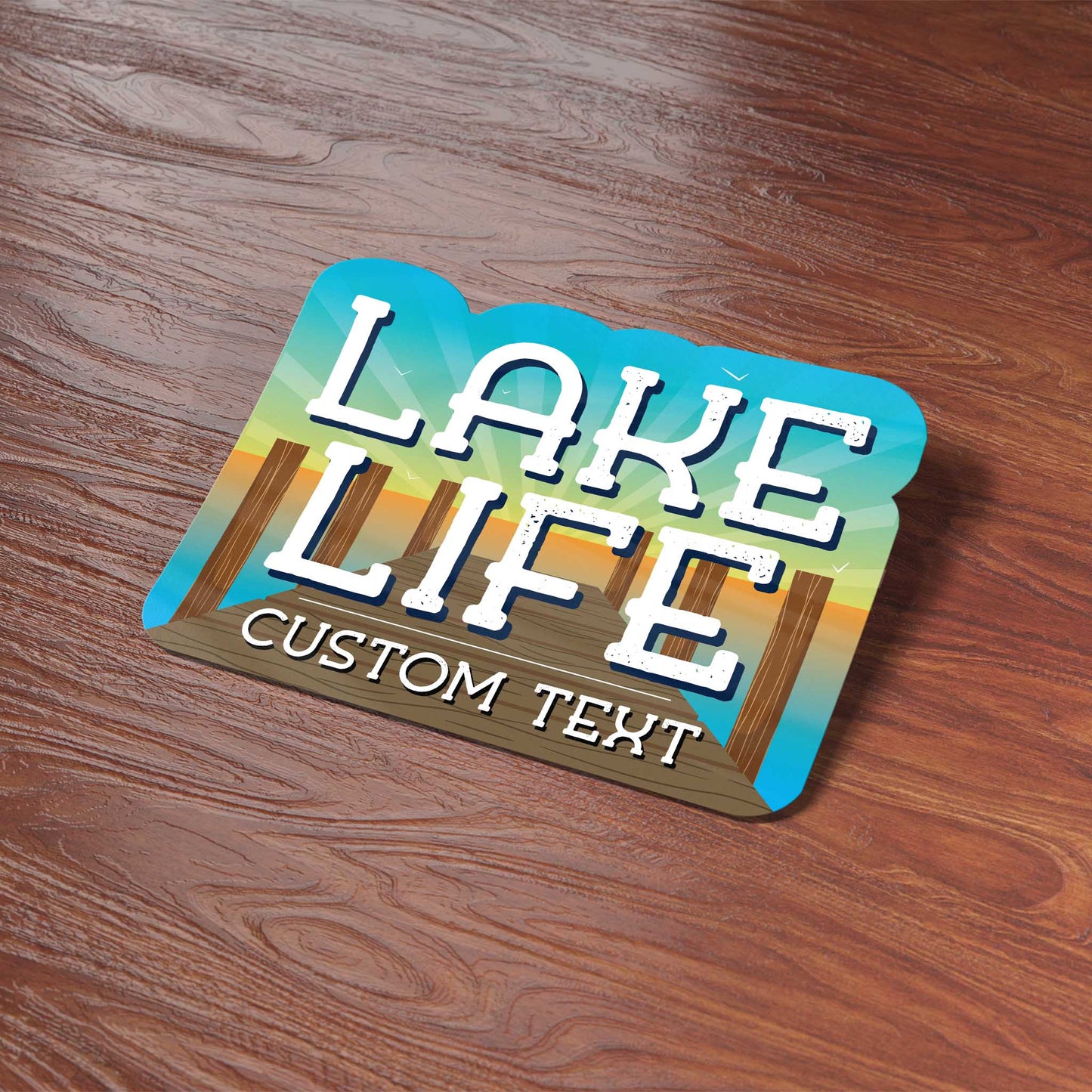 Custom Lake Life Sticker - Large Outdoors Name Drop Decal