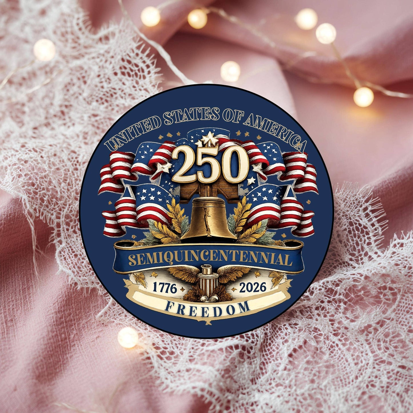USA 250th Anniversary Ornament, 1776-2026 Patriotic Ornament