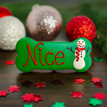 6" Dog Cookie | Nice | Dog Treats | Christmas