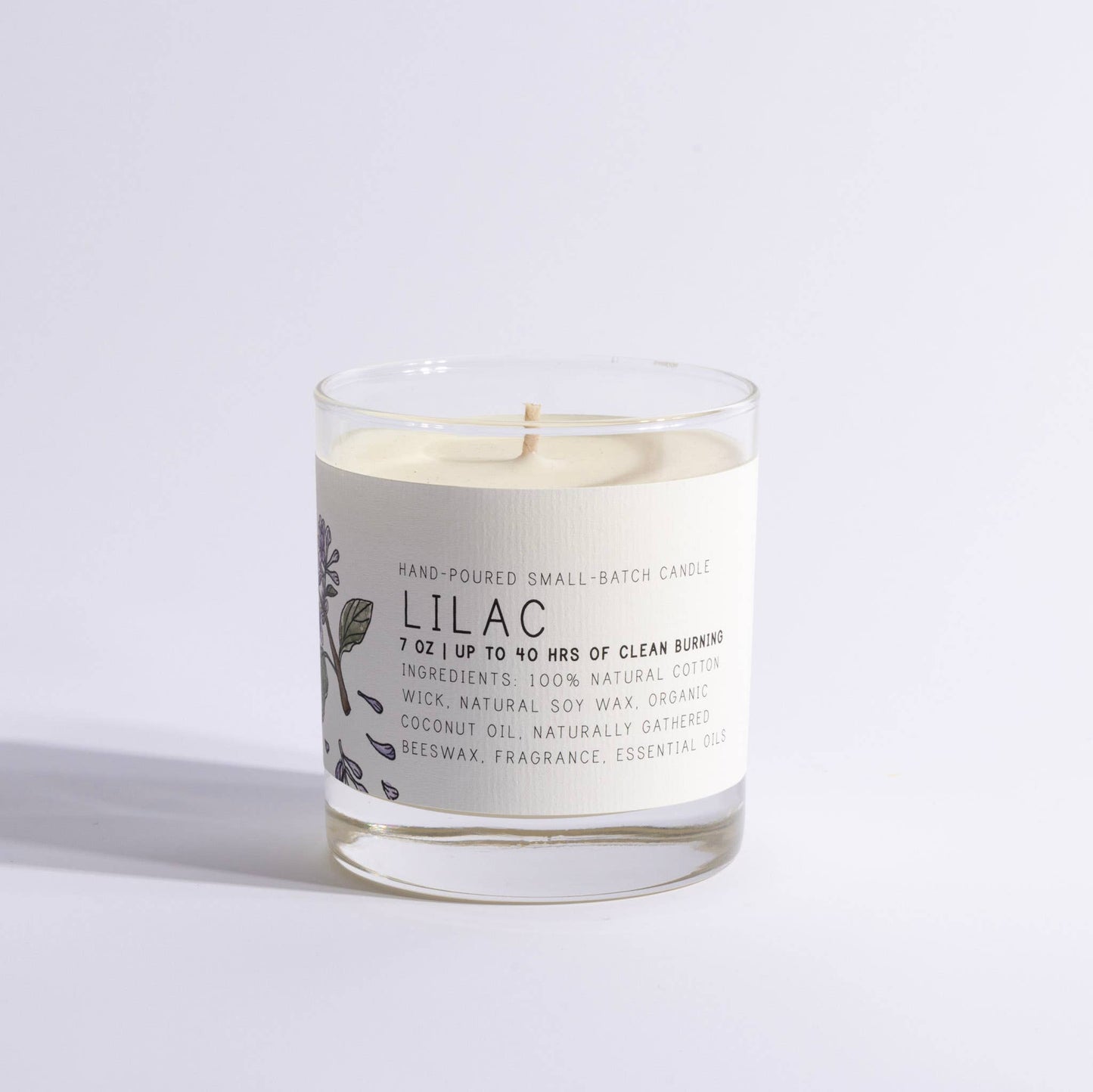 Lilac Candle - Medium Glass