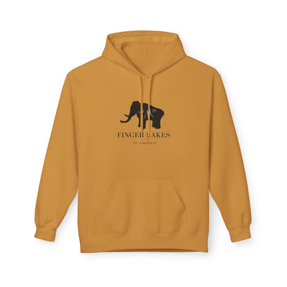 Finger Lakes Bear Hoodie — Minimal Black Bear Graphic Sweatshirt